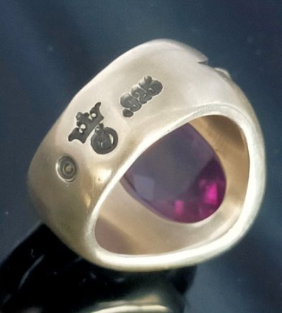 画像5: Facet Cut Change Color Purple Sapphire Signet Zaza Ring