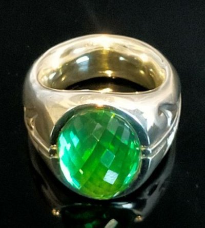 画像4: Facet Cut Green Sapphire Zaza Ring