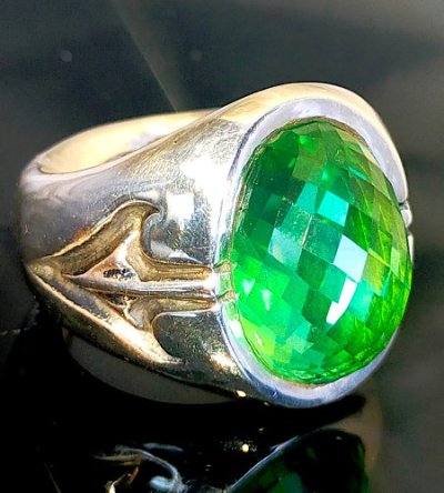 画像5: Facet Cut Green Sapphire Zaza Ring