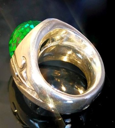 画像6: Facet Cut Green Sapphire Zaza Ring