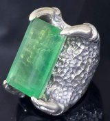 78.50Ct Emerald Cut Fluorite Master Predator Ring