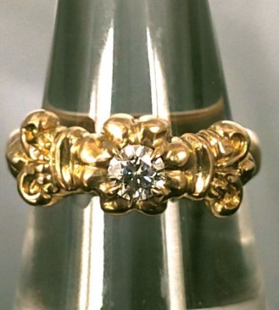 画像8: 18k Small 4Heart Crown Moissanite Ring