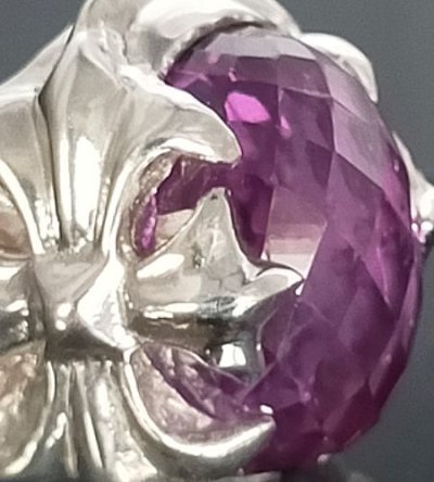 画像2: Facet Cut Change Color Purple Sapphire Zaza Ring