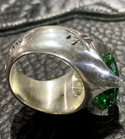 画像8: 23Ct. Green Sapphire Signet Ring