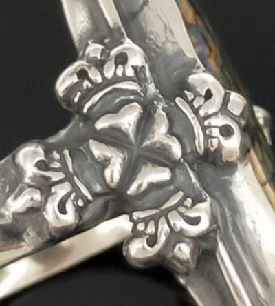 画像3: Sterling Opal 4Heart Crown Cross Zaza Ring