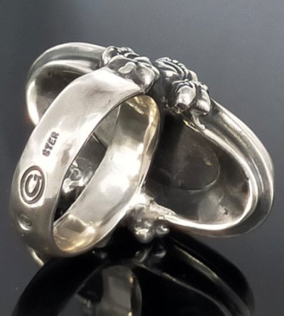 画像4: Sterling Opal 4Heart Crown Cross Zaza Ring