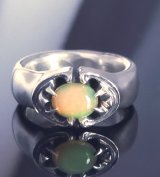 Opal On Sculpted Oval Zaza Ring