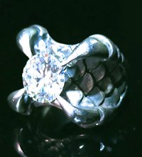 11mm Moissanite Medium Iron Claw Ring 