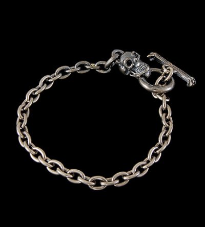 画像1: Quarter Skull Quarter Chain Bracelet
