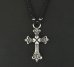 画像2: Quarter 4Heart Crown Cross braid leather necklace (2)