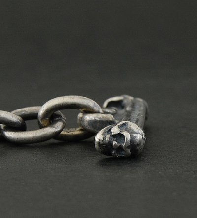 画像5: Quarter 4 Heart Crown Cross With Half 2 Skulls Chain Necklace