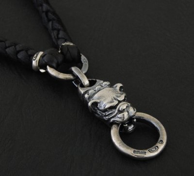 画像8: Half Old Bulldog braid Leather Necklace