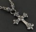 画像2: Quarter 4 Heart Crown Cross With Half 2 Skulls Chain Necklace (2)