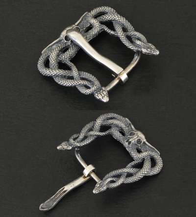 画像3: Snake & Buffalo Skull Bracelet Buckle
