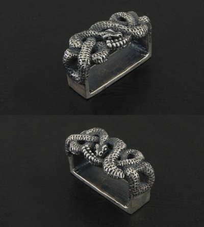 画像6: Large Snake & Buffalo Skull Belt Buckle