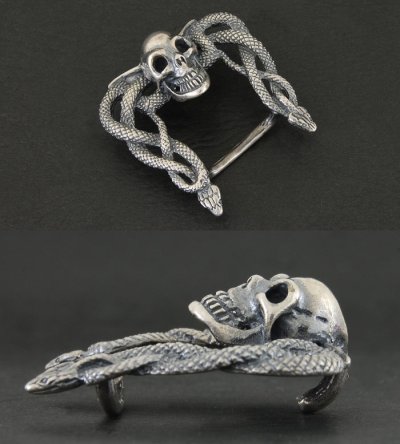 画像3: Skull on Snake Belt Buckle