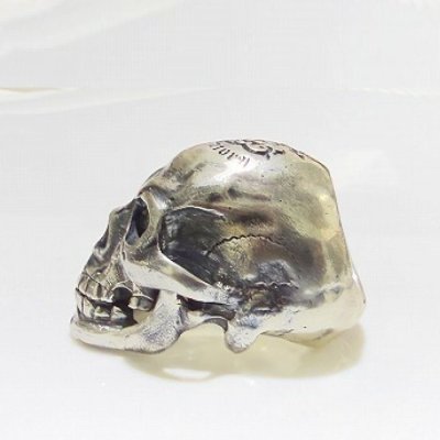 画像2: Old Large Skull Full Head Solid Ring