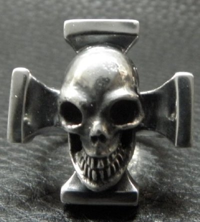 画像10: Skull On Square Hammer Cross Ring