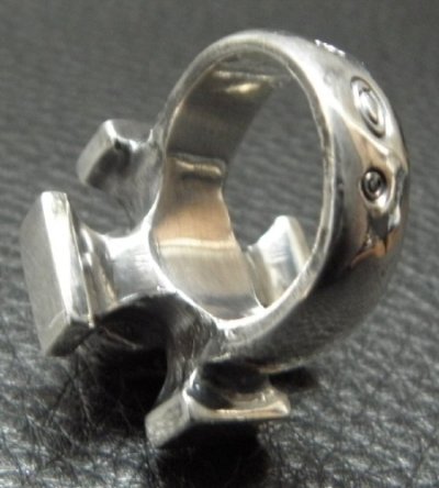 画像9: Skull On Square Hammer Cross Ring