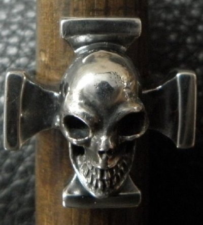 画像6: Skull On Square Hammer Cross Ring