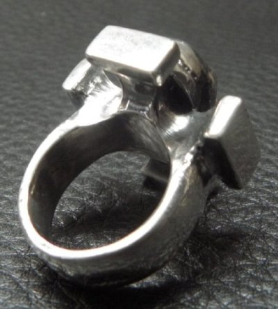 画像3: Skull On Square Hammer Cross Ring