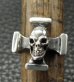 画像6: Quarter Skull On Square Hammer Cross Ring