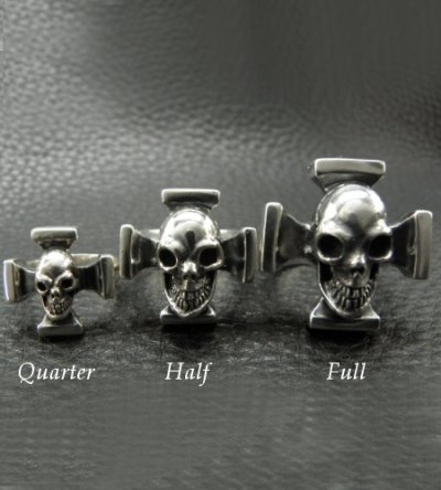 画像8: Half Skull On Square Hammer Cross Ring