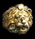 18k Gold Blood Face Old Lion Ring