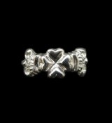 Small 4Heart Crown Ring (Platinum Finish)