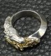 画像11: 18k Gold & Silver Horse Triangle Wire Bangle Ring Platinum Finish