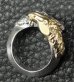 画像9: 18k Gold & Silver Horse Triangle Wire Bangle Ring Platinum Finish