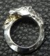 画像4: 18k Gold & Silver Horse Triangle Wire Bangle Ring Platinum Finish