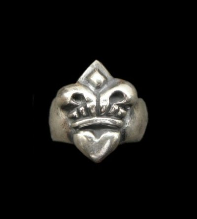 画像1: Quarter Single Heart Crown Ring