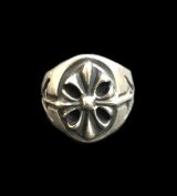 Cross Oval Signet Pinky Ring