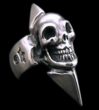 Skull Spike Ring (Side Flat)