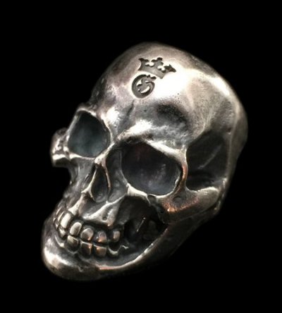 画像1: Medium Large Skull Ring with Jaw