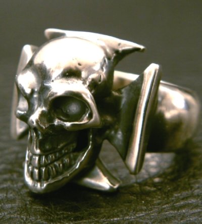 画像6: Skull Iron Cross Ring