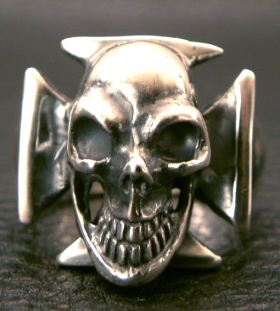 画像3: Skull Iron Cross Ring