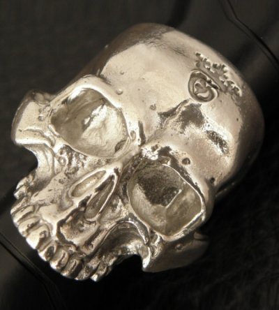 画像8: Large Skull Ring Without Jaw Platinum Finish