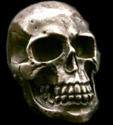 Large Skull With Jaw War Ring