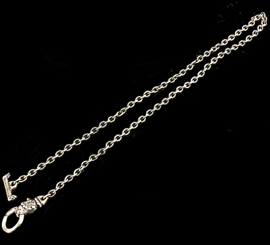 4.7Chain with 1/4Old Bulldog & T-bar Necklace