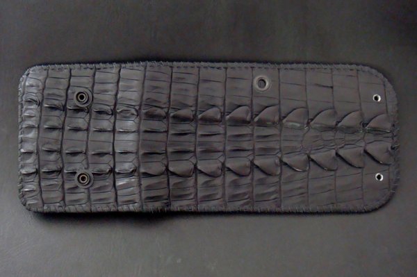 画像3: Crocodile Tail W-Spine(L) Half Wallet (3)