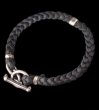 画像1: Quarter H.W.O braid leather bracelet (1)