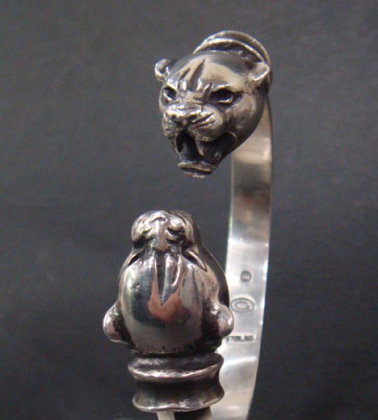 画像3: Panther With Bolo Neck Triangle Wire Bangle (3)
