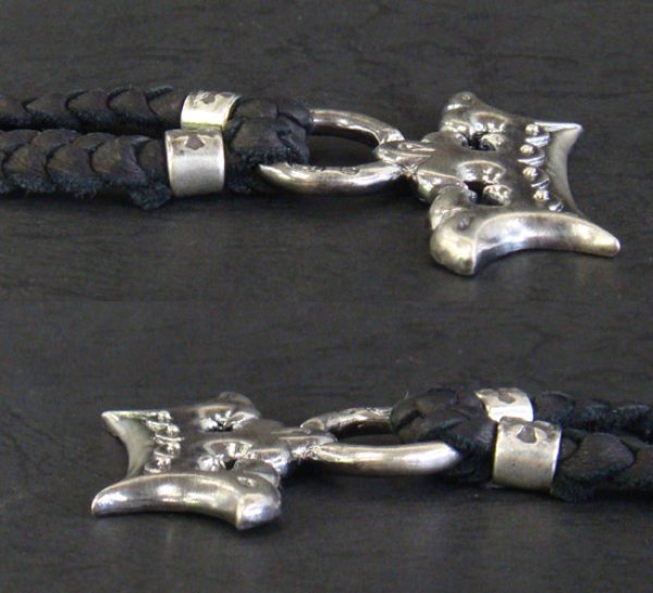 画像4: Large Crown With braid leather necklace (4)