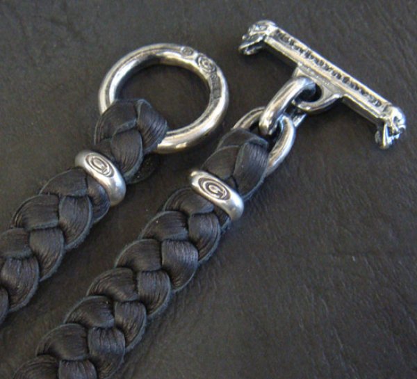 画像4: Dagger With Skull braid leather necklace (4)
