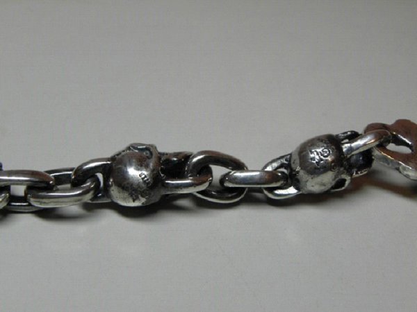 画像5: Skull On Snake With 4Skulls & Chain Links Bracelet (5)