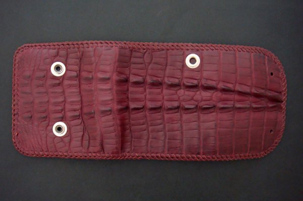 画像3: Crocodile Tail W-Spine Half Wallet (3)