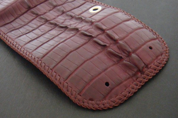画像4: Crocodile Tail W-Spine Half Wallet (4)