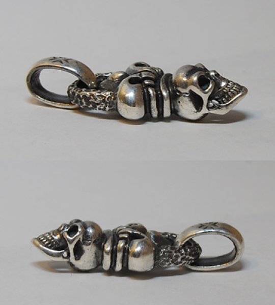 画像5: Skull Crown With Chiseled Loop & H.W.O Pendant (5)